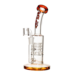 9" Marley Curved Comfort Dab Rig Bong Amber