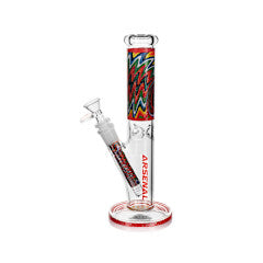 10" Arsenal Wavy Hypnosis Straight Shooter Bong (Red)