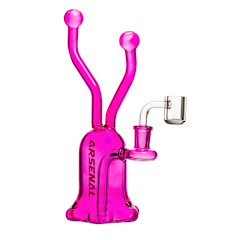 9" 5mm Arsenal Growing Fungi Dab Rig Pink