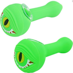 4" Clunker Eye Silicone Hand Pipe Random Colours