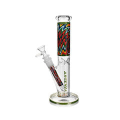 10" Arsenal Wavy Hypnosis Straight Shooter Bong (Dark Green)