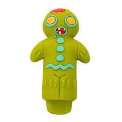 3" Gingerbread Man Silicone Hand Pipe - Random Colors