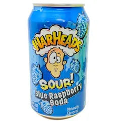 Warheads Sour Blue Raspberry Soda 355mL