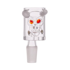 High End Quartz Devil Banger, Flat Top, Frosted Joint, 90 Deg, Clear, 14 mm M