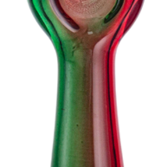 4.7” Translucent Spoon Glass Hand Pipe Red