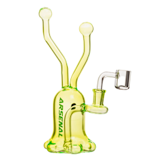 9" 5mm Arsenal Growing Fungi Dab Rig Light Slime Green