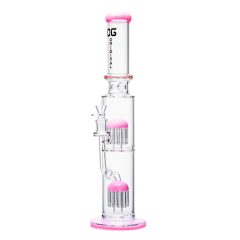 18" OG Original Double Tree Perc Bong Pink