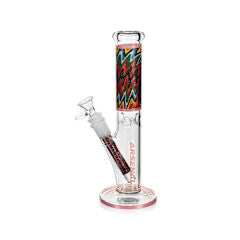 10" Arsenal Wavy Hypnosis Straight Shooter Bong (Pink)